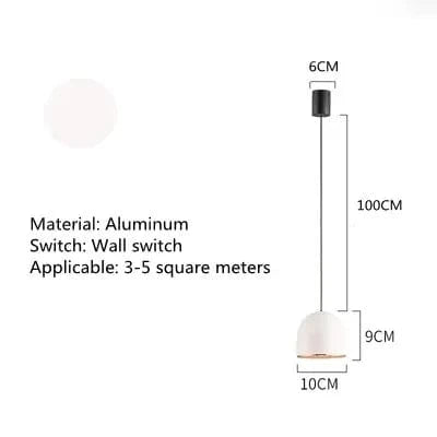 Suspension LED Moderne pour Restaurant, Bar, Hôtel - Design Minimaliste, Tête Unique - Éclairage de Luxe | Marco Lucetti Blanc / Blanc froid