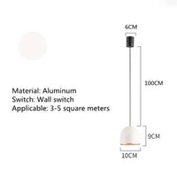 Suspension LED Moderne pour Restaurant, Bar, Hôtel - Design Minimaliste, Tête Unique - Éclairage de Luxe | Marco Lucetti Blanc / Blanc froid