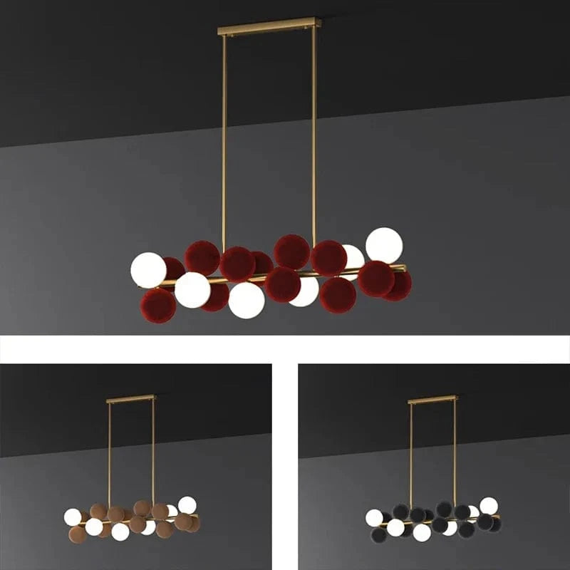 Suspension LED Moderne pour Salon et Salle à Manger | Marco Lucetti 18 têtes / Couleur café / Blanc froid