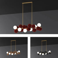 Suspension LED Moderne pour Salon et Salle à Manger | Marco Lucetti 18 têtes / Couleur café / Blanc froid