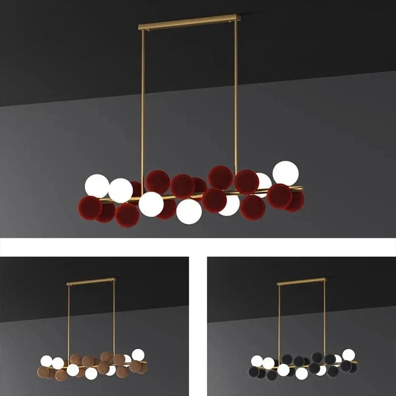 Suspension LED Moderne pour Salon et Salle à Manger | Marco Lucetti 22 têtes / Couleur café / Blanc froid