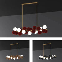 Suspension LED Moderne pour Salon et Salle à Manger | Marco Lucetti 22 têtes / Couleur café / Blanc froid