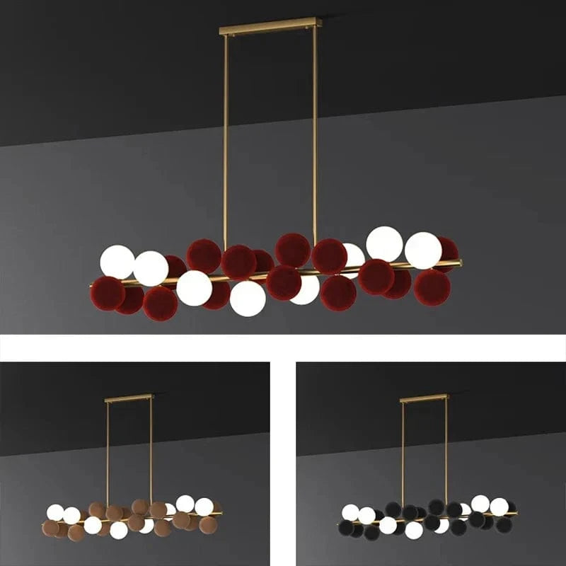 Suspension LED Moderne pour Salon et Salle à Manger | Marco Lucetti 26 têtes / Couleur café / Blanc froid