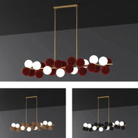 Suspension LED Moderne pour Salon et Salle à Manger | Marco Lucetti 26 têtes / Couleur café / Blanc froid