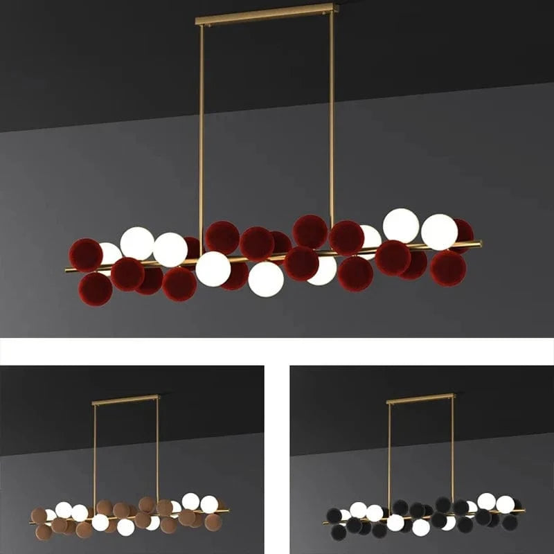 Suspension LED Moderne pour Salon et Salle à Manger | Marco Lucetti 30 têtes / Couleur café / Blanc froid