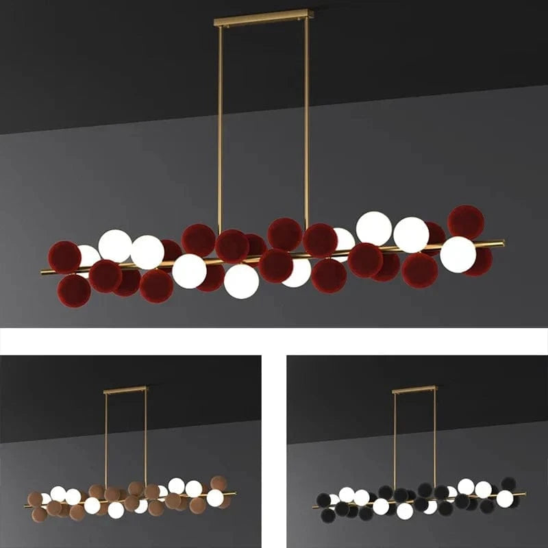 Suspension LED Moderne pour Salon et Salle à Manger | Marco Lucetti 34 têtes / Couleur café / Blanc froid