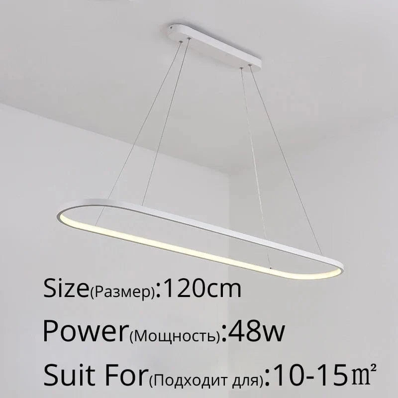 Suspension LED moderne rectangulaire avec télécommande - Lampara Tech | Marco Lucetti 1 anneau 120cm / Couleur or / Blanc froid, pas de télécommande