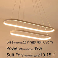 Suspension LED moderne rectangulaire avec télécommande - Lampara Tech | Marco Lucetti 2 anneaux 49x69cm / Couleur or / Blanc chaud, pas de télécommande