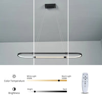 Suspensions LED élégantes pour salle à manger.