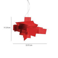 Suspension LED Multicolore Italian Lofty | Marco Lucetti B - Rouge