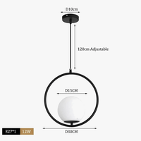Suspension LED Noir Chrome chic | Marco Lucetti