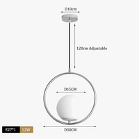 Suspension LED Noir Chrome chic | Marco Lucetti