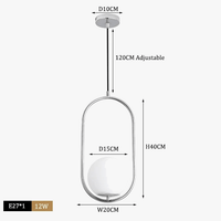 Suspension LED Noir Chrome chic | Marco Lucetti
