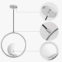 Suspension LED Noir Chrome chic | Marco Lucetti