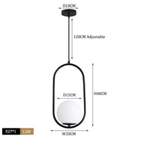 Suspension LED Noir Chrome chic | Marco Lucetti Boule B noire 15cm / Blanc froid