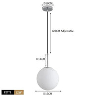 Suspension LED Noir Chrome chic | Marco Lucetti Boule C chromée 15cm / Blanc froid