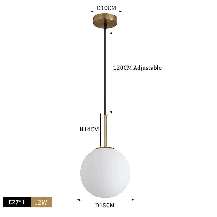 Suspension LED Noir Chrome chic | Marco Lucetti Boule C laiton 15cm / Blanc froid