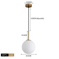 Suspension LED Noir Chrome chic | Marco Lucetti Boule C laiton 15cm / Blanc froid