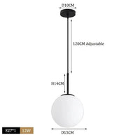 Suspension LED Noir Chrome chic | Marco Lucetti Boule C noire 15cm / Blanc froid
