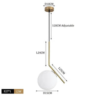 Suspension LED Noir Chrome chic | Marco Lucetti Boule D laiton 15cm / Blanc froid