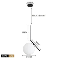 Suspension LED Noir Chrome chic | Marco Lucetti Boule D noire 15cm / Blanc froid