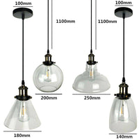 Suspension LED Noir en Verre Loft | Marco Lucetti