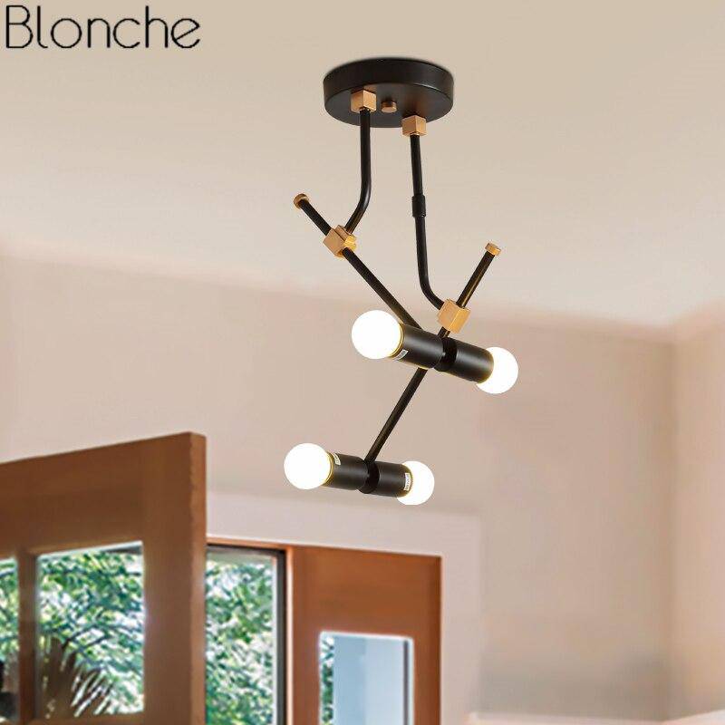 Suspension LED "Noir Métal & Branches Rétro" | Marco Lucetti