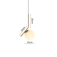Suspension LED Noir Métal | Marco Lucetti Ae Boule 15cm Laiton / Blanc froid