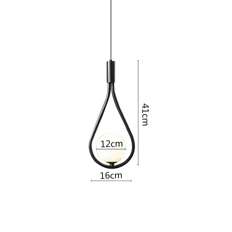 Suspension LED Noir Métal | Marco Lucetti Ballon D 12cm Noir / Blanc froid