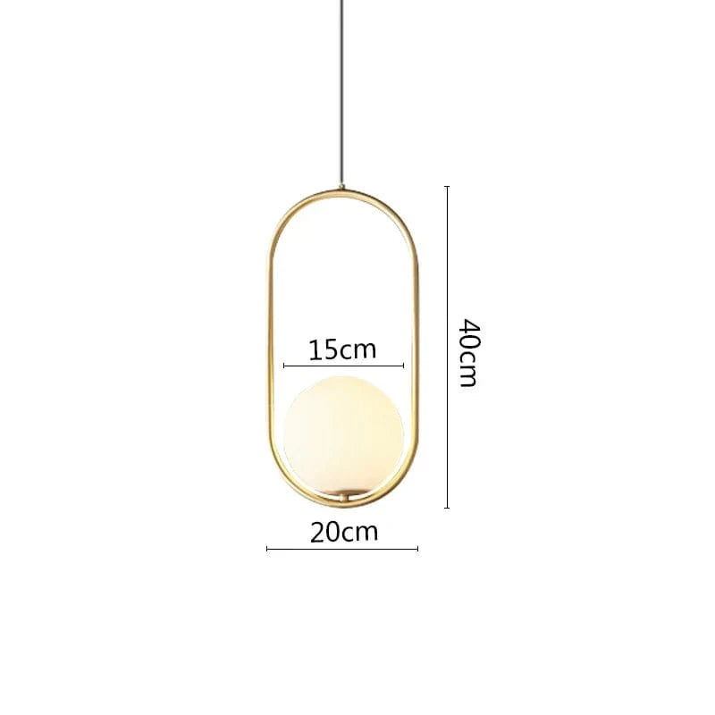 Suspension LED Noir Métal | Marco Lucetti Boule B 15cm Laiton / Blanc froid