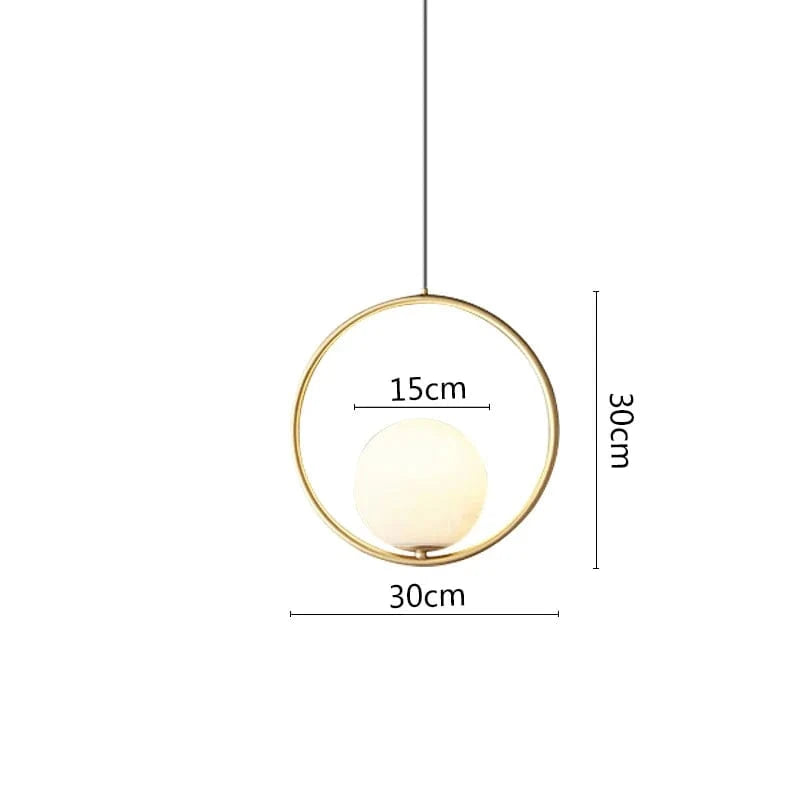 Suspension LED Noir Métal | Marco Lucetti Boule C 15cm Laiton / Blanc froid