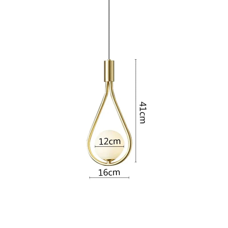 Suspension LED Noir Métal | Marco Lucetti Boule D 12cm Laiton / Blanc froid