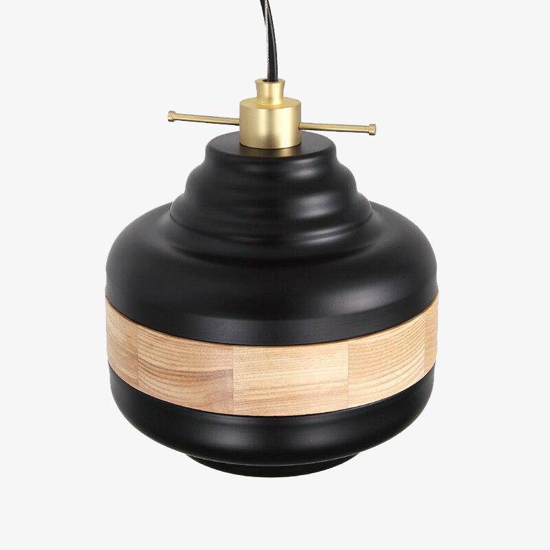 Suspension LED noire bois Country | Marco Lucetti