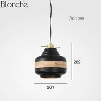 Suspension LED noire bois Country | Marco Lucetti B