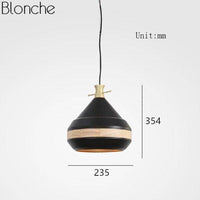 Suspension LED noire bois Country | Marco Lucetti D