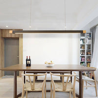 Suspension LED Noire Longue en Métal - Design Élégant | Marco Lucetti