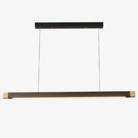 Suspension LED Noire Longue en Métal - Design Élégant | Marco Lucetti Noir