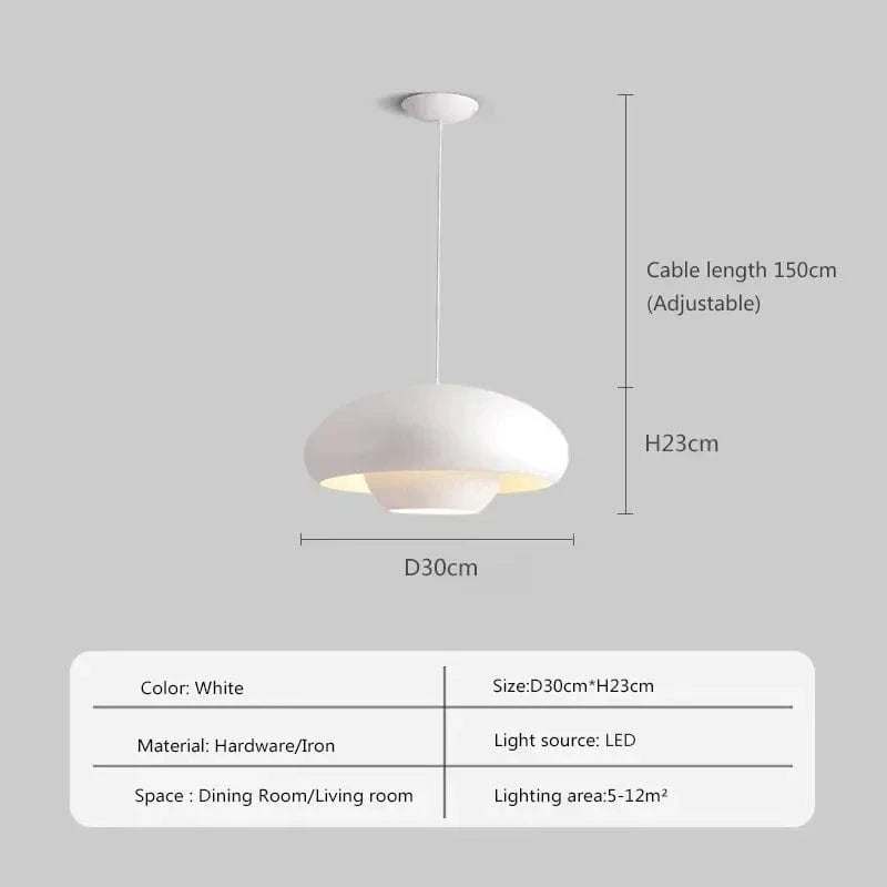 Suspension LED Nordic Champignon suspendu - Design Épuré | Marco Lucetti Blanc 30cm / Blanc frais