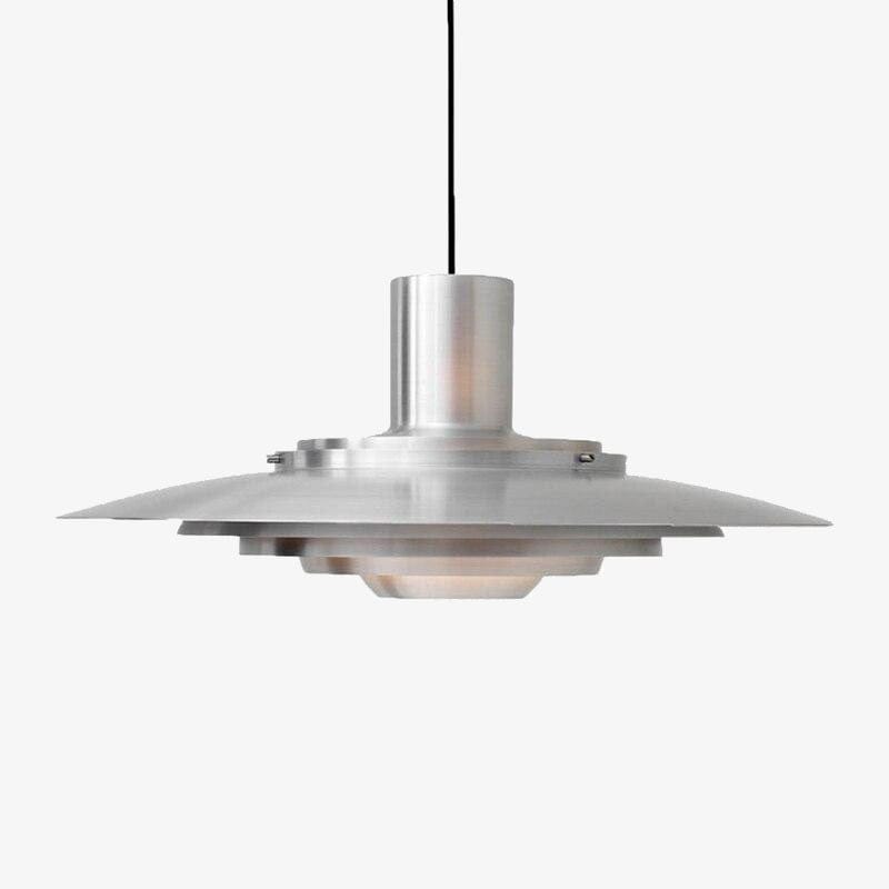 Suspension LED Nordic Cone Plate | Marco Lucetti Argenté - 47cm