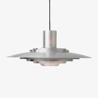 Suspension LED Nordic Cone Plate | Marco Lucetti Argenté - 47cm