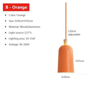 Suspension LED Nordic Design Macaron | Marco Lucetti 023PL005 Orange B / Blanc froid