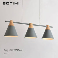 Suspension LED Nordic en bois et métal | Marco Lucetti Gris