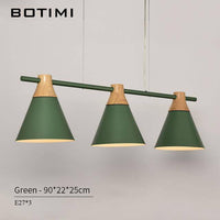 Suspension LED Nordic en bois et métal | Marco Lucetti Vert