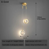 Suspension LED Nordic Glow | Marco Lucetti A style en or / Blanc froid