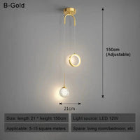 Suspension LED Nordic Glow | Marco Lucetti Style B-or / Blanc froid