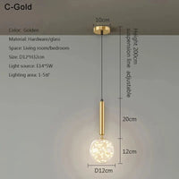 Suspension LED Nordic Glow | Marco Lucetti Style C-or / Blanc froid