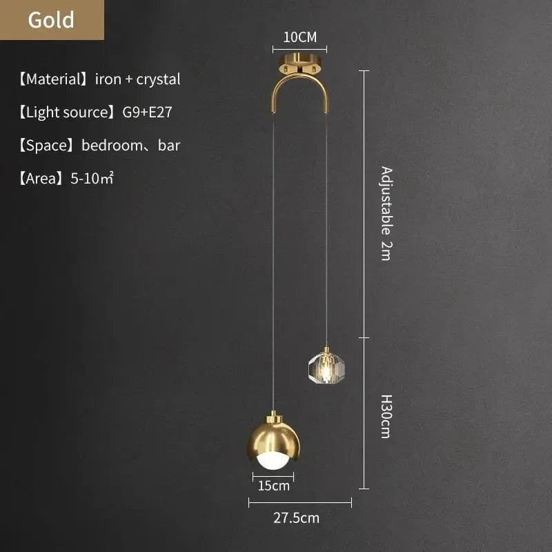 Suspension LED Nordic Glow | Marco Lucetti Style D-or / Blanc froid