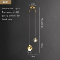 Suspension LED Nordic Glow | Marco Lucetti Style D-or / Blanc froid