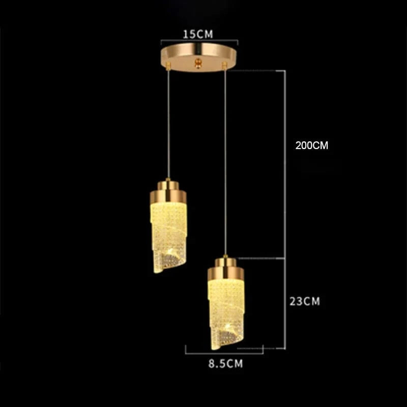 Suspension LED Nordic Light pour Décoration de Tables à Manger | Marco Lucetti A style 2 têtes / Lumière naturelle