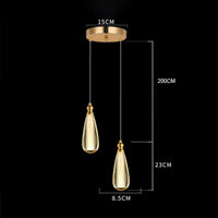 Suspension LED Nordic Light pour Décoration de Tables à Manger | Marco Lucetti Style B 2 têtes / Lumière naturelle